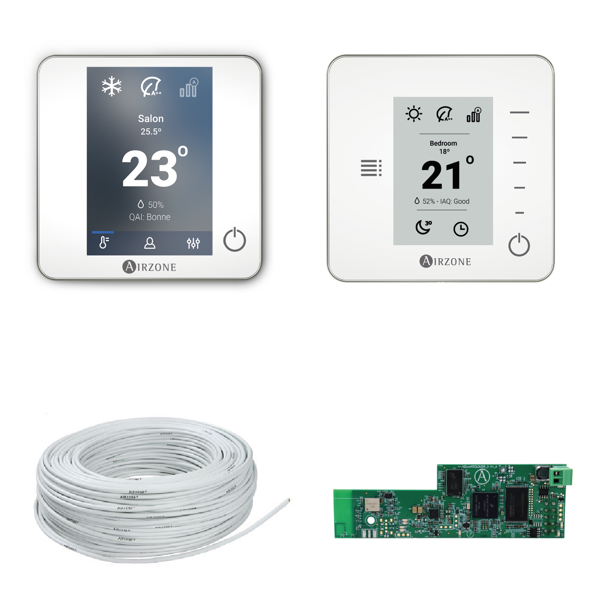 PTBTR5BW PACK THERMOSTATS BLUEFACE (1) + THINK RADIO BLANCS (4) + WEBSERVER