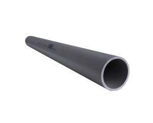 Tube PVC 40x3mm x 2m long prémanchonné gris clair NFE + NF Me