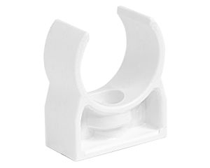 CLIPS fixation mur tube condensats PVC blanc 20mm / lot de 30