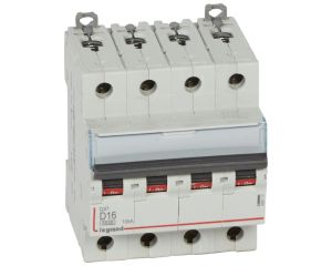 Disjoncteur DXÂ³ 6000 tétrapolaire courbe D 16A LG