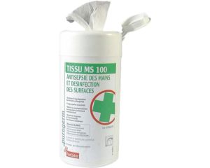 Lingettes virucide EN14476 200x200mm 100 pièces