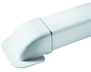 GOULCM-08BP Sortie de mur blanc pur 80x60mm / 6 par boite