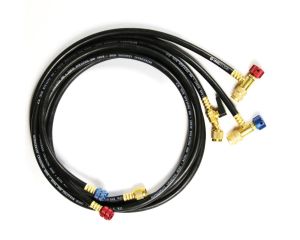Flexibles SAFE SEAL 1/4-5/16 183cm R32-R410 - 276 bar + 3 vannes