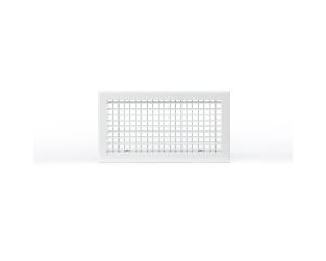 Grille double déflexion 400x200 blanc mat