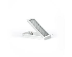 Grille de reprise quadrillage incliné 400x200 blanc mat