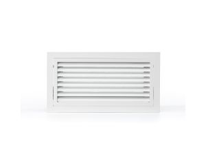 Grille de reprise ailettes droites 400x200 blanc mat