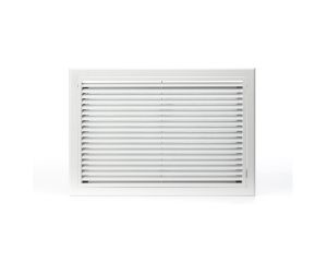 Grille de reprise ailettes droites 600x400 blanc mat