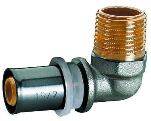 Coude jonction mâle multicouche 20x1/2