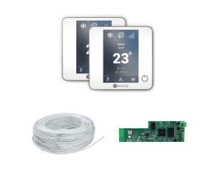 PTBBF4BW Pack Thermostats Blueface filaires blancs (4)+ Câble + Webserver