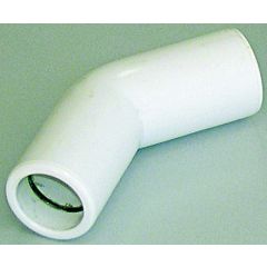 Coude 45Â° FF 20mm PVC blanc pour tube condensats diam 16 / par 20