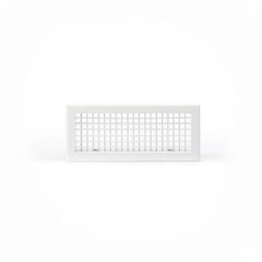 Grille double déflexion alu blanche 300X150B