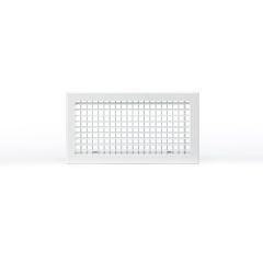 Grille double déflexion 400x200 blanc mat