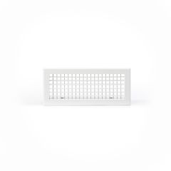 Grille double déflexion 500x150 blanc mat