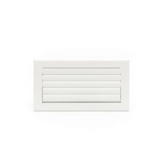Grille lame courbe alu blanche 300X150B