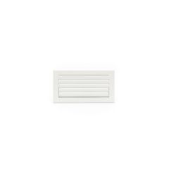 Grille lame courbe alu blanche 300X150B