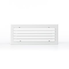 Grille lame courbe 400x150 blanc mat