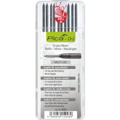 Etui 10 mines graphite pour crayon PICA-DRY