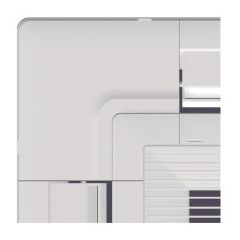 CZ-KPU3 Façade Blanche (RAL 9003) pour cassettes 4 voies 840mm x 840mm PU3 & MU2