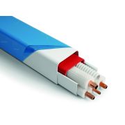 GOULBC-08BP Goulotte blanc pur 80x60mm - 2ml / 8 par boite