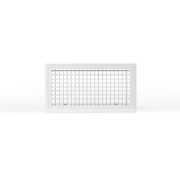 Grille double déflexion 400x200 blanc mat