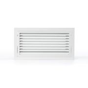 Grille de reprise ailettes droites 400x200 blanc mat