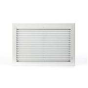 Grille de reprise ailettes droites 500x400 blanc mat