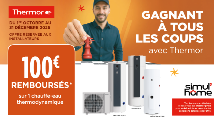 Opération Thermor : 100€ remboursés sur les ballons thermodynamiques