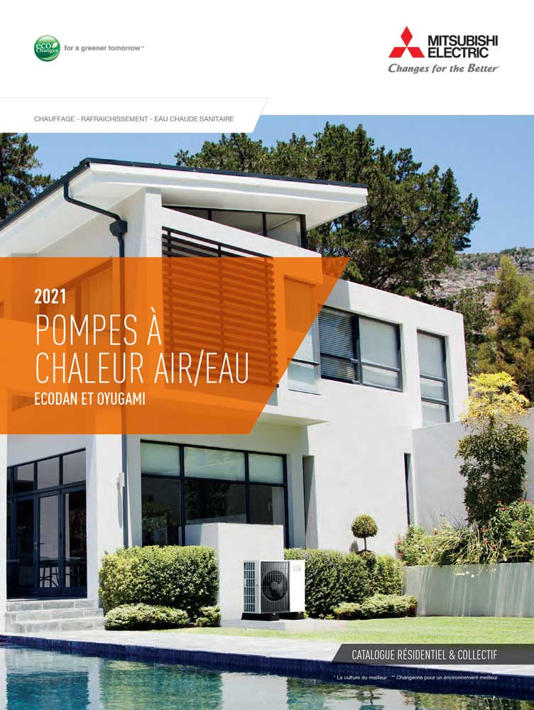 Page de couverture nouveau catalogue Ecodan Mitsubishi Electric